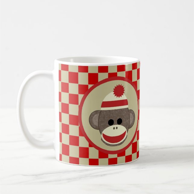 Mug Cognez le garçon de singe avec rouge et les (Gauche)