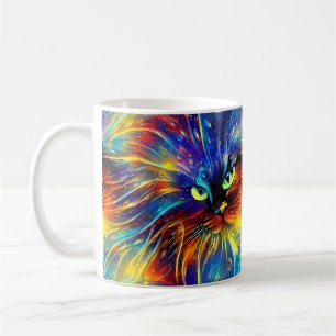 Mug Cohésif Abstrait Exquis Cat Splashes Simples