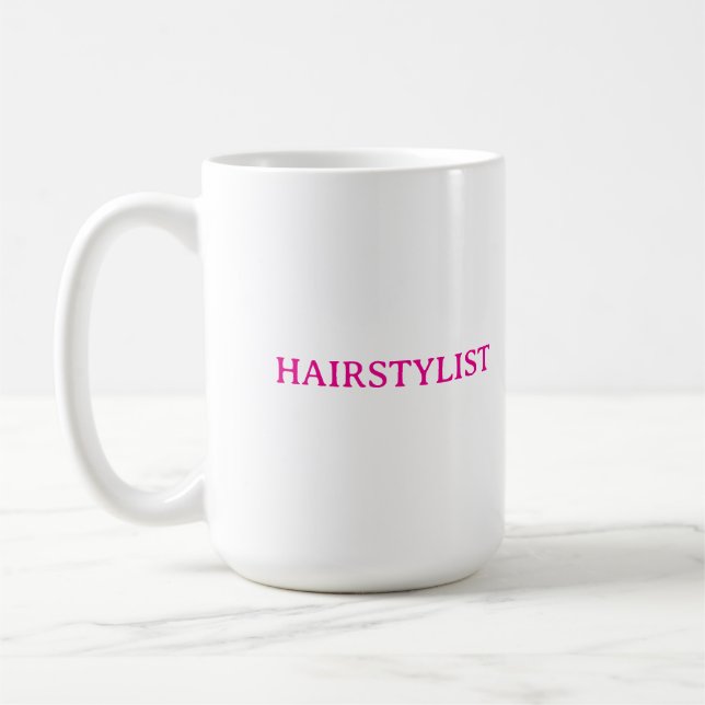 Mug Coiffeuse Coiffeur Rose Cadeau de Mariage Favori (Gauche)