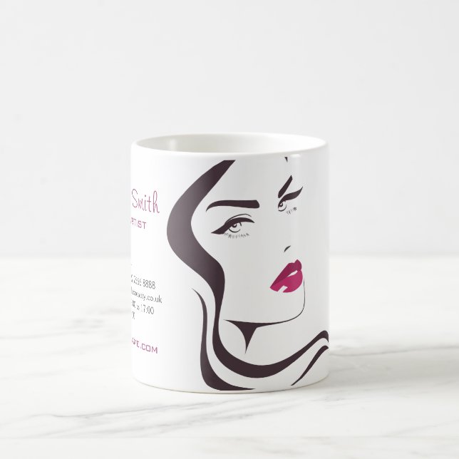 Mug Coiffeuse Long Hair maquiller l'image de marque de (Centre)