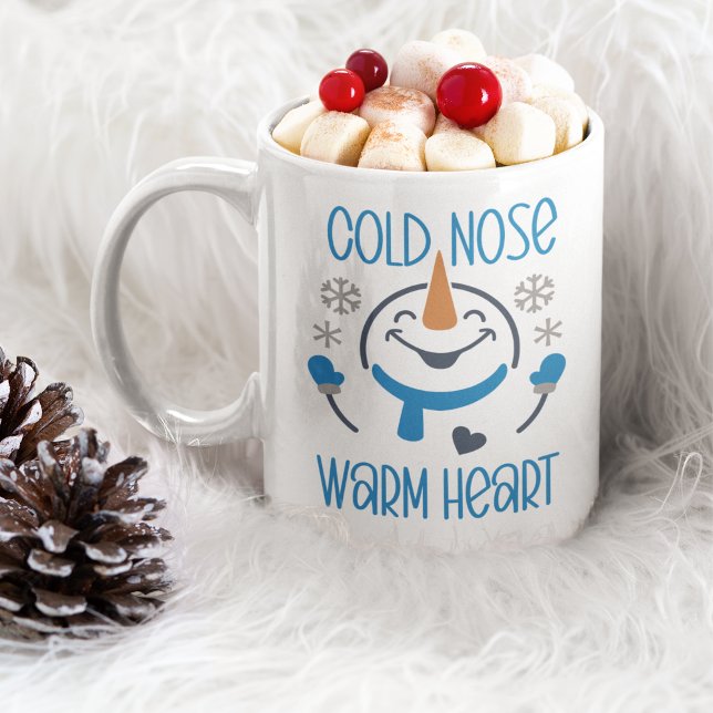 Mug Cold Nose Warm Heart, Cute Snowman (Créateur téléchargé)