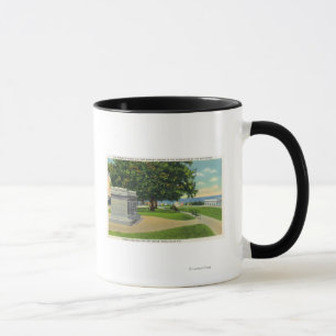 Mug Coles Hill Vue du monument funéraire de Mayflower