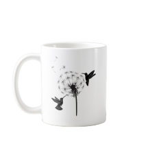 Colibri et Dandelion Flower Nature Art