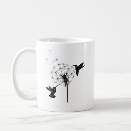 Mug Colibri et Dandelion Flower Nature Art
