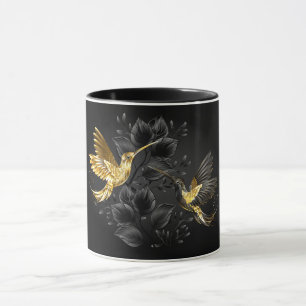 Mug Colibri noir et or