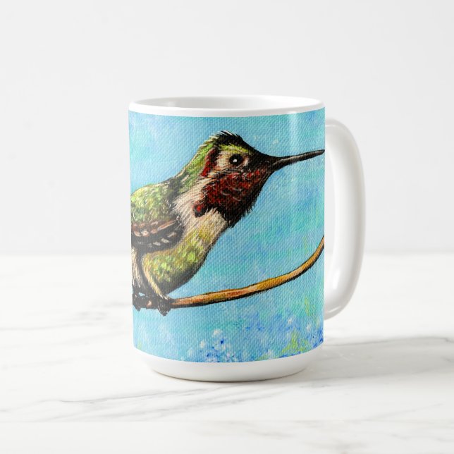 Mug Colibri prêt à voler la peinture (Devant droit)