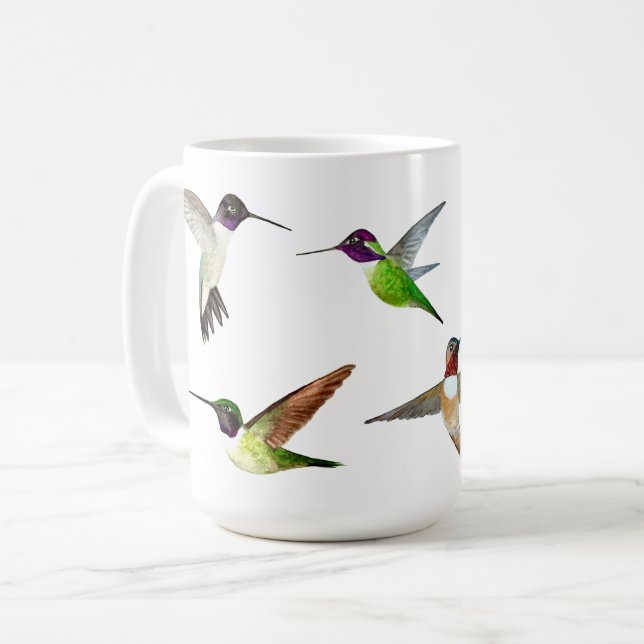 Mug Colibris de la Californie en vol (Devant gauche)