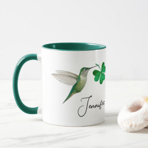 Mug Colibris et biscuit à deux tons