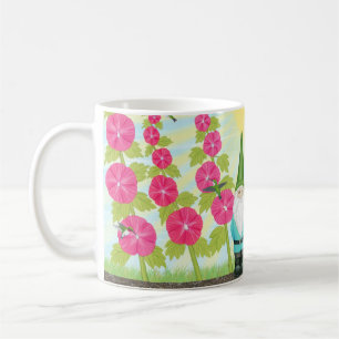 Mug colibris, hollyhocs & gnomes
