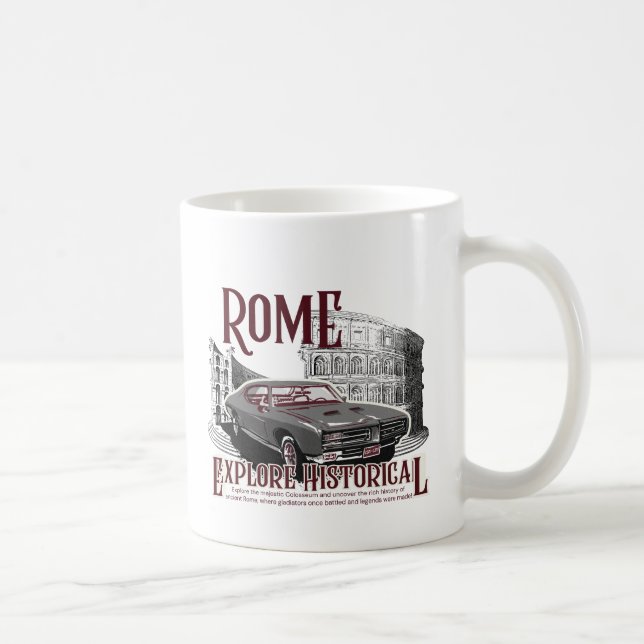 Mug Colisée de Rome antique, Voyage romain historique (Droite)
