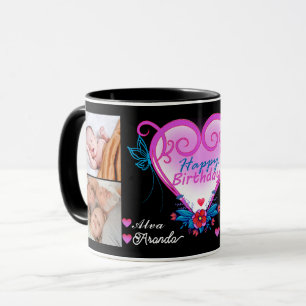 Mug Collage Ami Photos_Happy Anniversaire 4 Cadeau pho