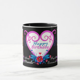 Mug Collage Ami Photos_Happy Anniversaire 4 Cadeau pho