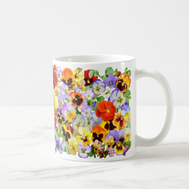 Mug Collage coloré de Pansy (Droite)