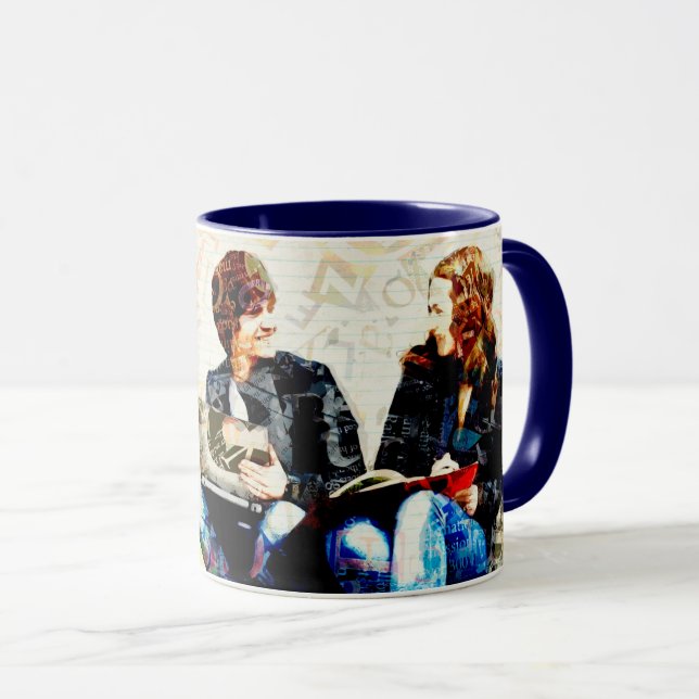 Mug Collage d'Ados thématiques de l'école personnalisé (Devant droit)