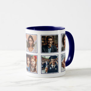 Mug Collage de 10 photos de famille personnalisées ou