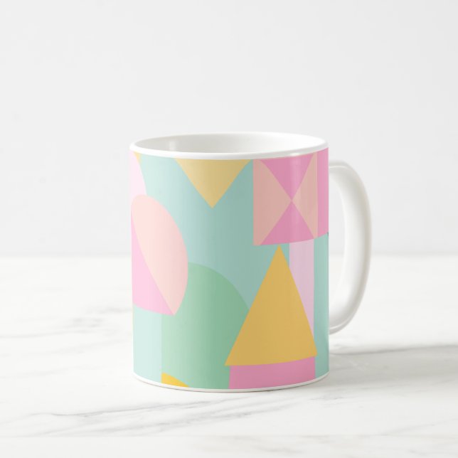 Mug Collage de formes géométriques mignonnes dans Spri (Devant droit)
