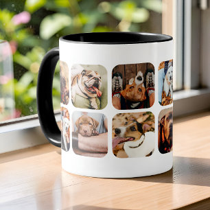 Mug Collage de grille d'application de 12 photos minim