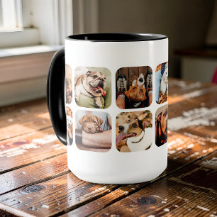 Mug Collage de grille d'application de 12 photos minim