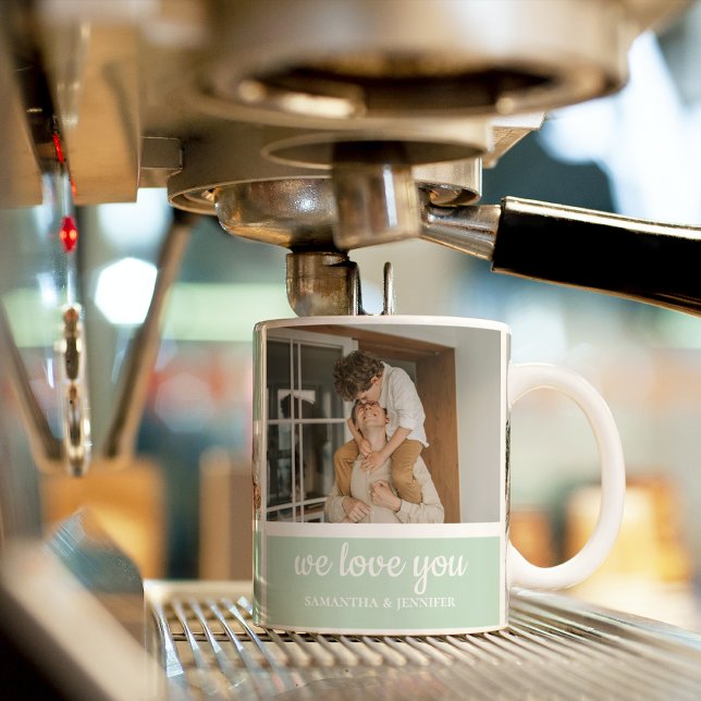 Mug Collage de monnaie moderne photo papa meilleur cad (Créateur téléchargé)