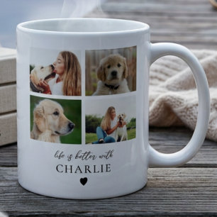 Mug Collage de photos de chien personnalisé pour amate