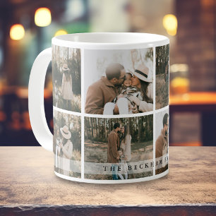 Mug Collage de photos de famille personnalisé moderne