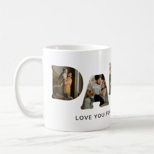 Mug Collage de photos de lettre PAPA