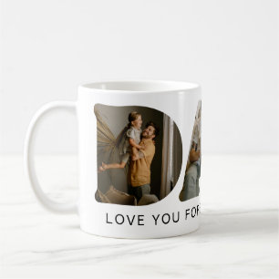 Mug Collage de photos de lettre PAPA pour la fête des