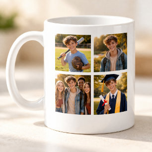 Mug Collage de photos de remise de diplômes avec texte