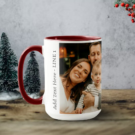 Mug Collage de photos familiales - 2 photos et texte p
