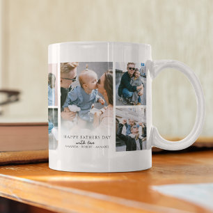 Mug Collage de photos moderne pour la fête des pères