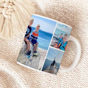 Mug Collage de photos Papa et Enfants Tout Tour