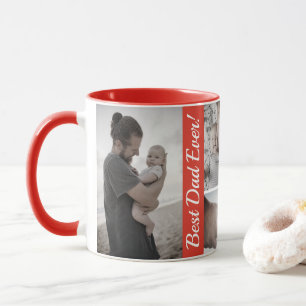 Mug Collage de photos personnalisé pour la fête des pè
