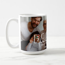 Mug Collage de script familial Chic
