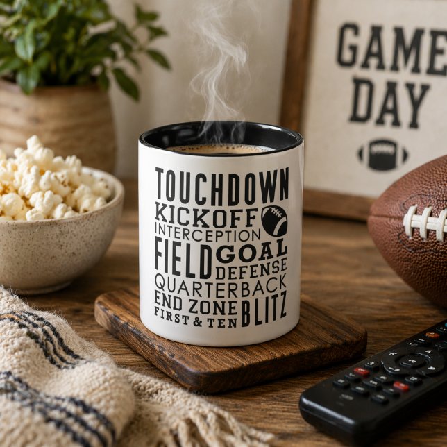 Mug Collage de termes de football (Créateur téléchargé)