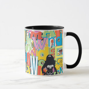 Mug Collage de texte de Wonder Woman