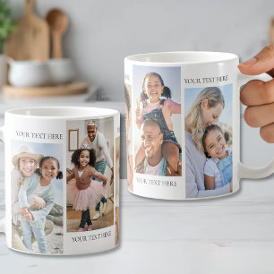 Mug Collage de texte et de photo personnalisé