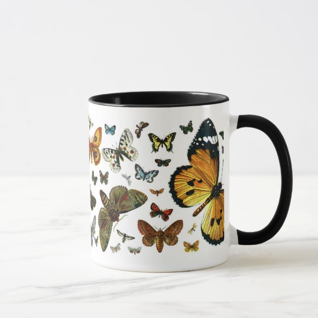 Mug Collage des papillons de nuit et des papillons de  (Droite)