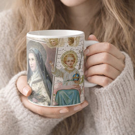 Mug Collage du roman catholique Vintage de Saint-Thérè
