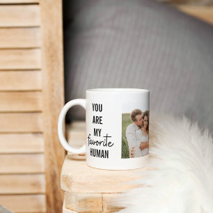 Mug Collage moderne Couple Photo & Romantic Love Citat