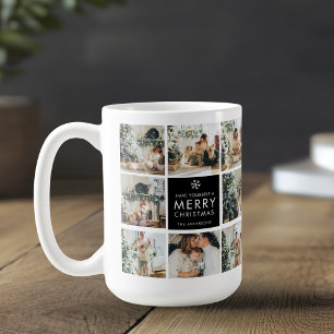 Mug Collage Moderne « Joyeux Noël » Multi Photo