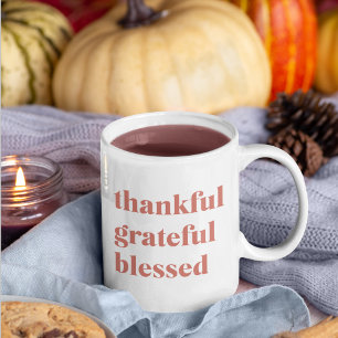 Mug Collage moderne Trois photos BON THANKSGIVING