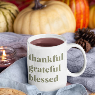 Mug Collage moderne Trois photos Bon thanksgiving Co