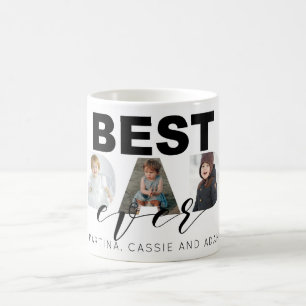 Mug Collage multi de photo de cadeau de fête des pèr