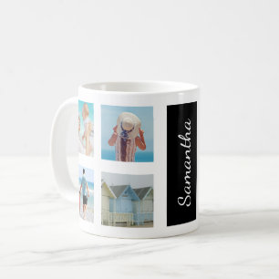 Mug Collage personnalisé de 8 Carrés photo