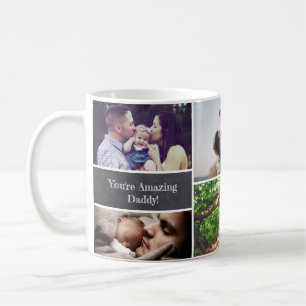 Mug Collage personnalisé de photo de fête des pères