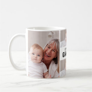 Mug Collage photo 4 Noir Blanc Grand-mère