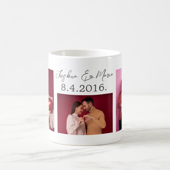 Mug Collage photo Anniversaire de la Saint-Valentin (Centre)