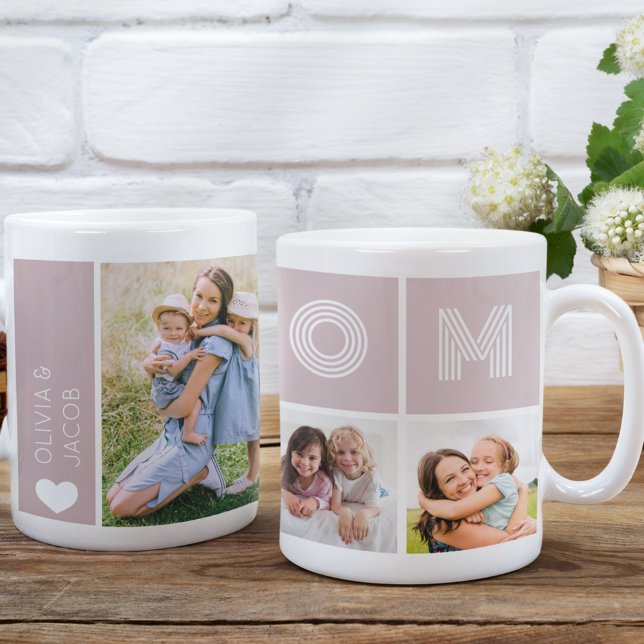 Mug Collage photo Blush Pink Mom (Créateur téléchargé)