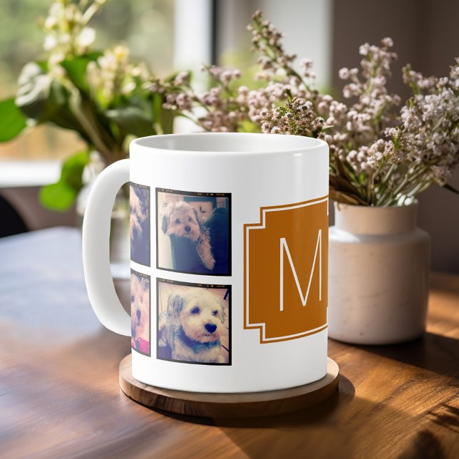 Mug Collage photo Carré de 8 cadres Instagram (Custom photo mug)