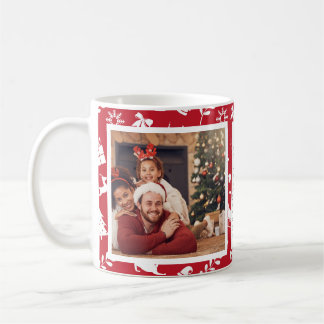 Mug Collage photo de famille de Noël Personnalisé